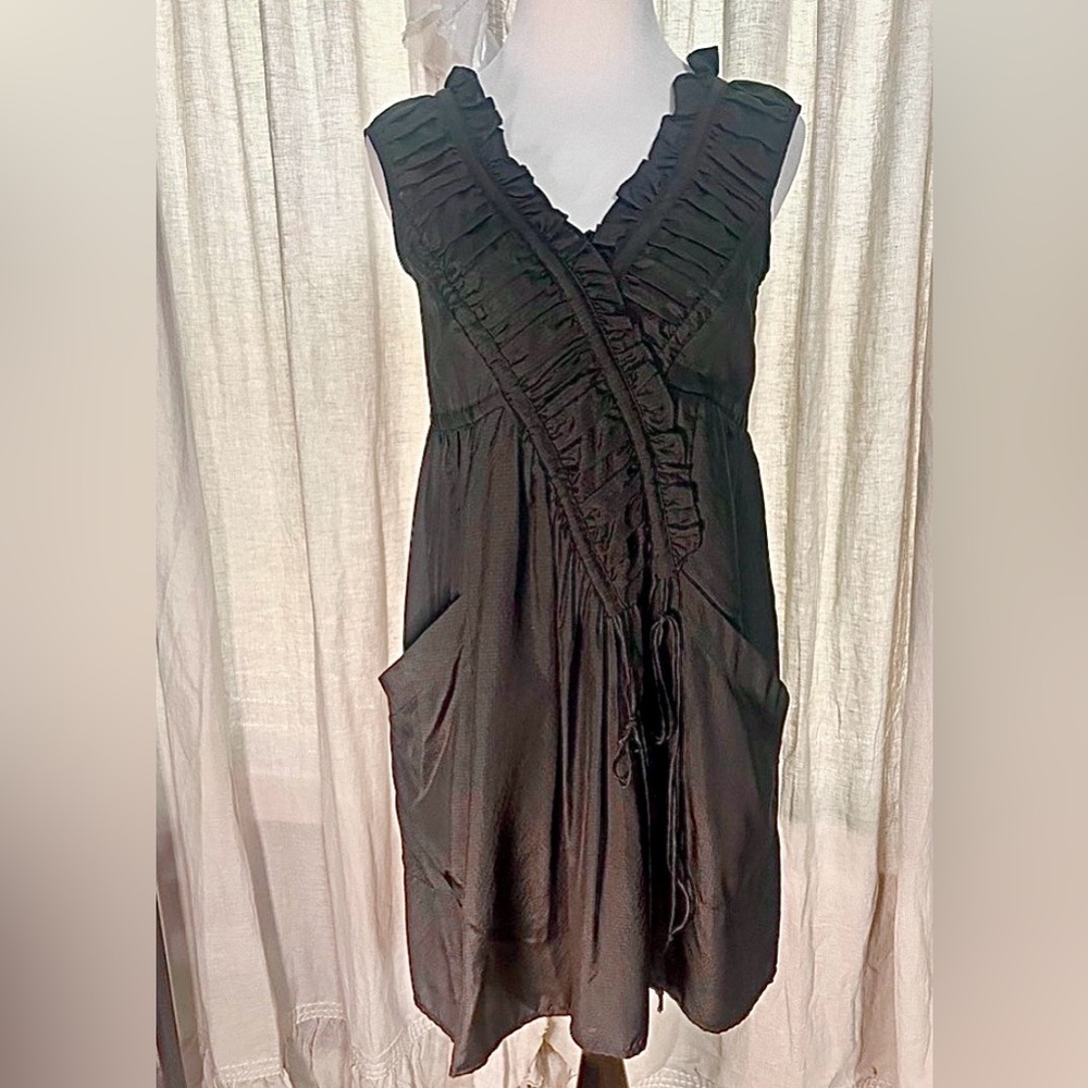 Nanette Laporte Runnin Wild Silk Black Women's Dress Size 2